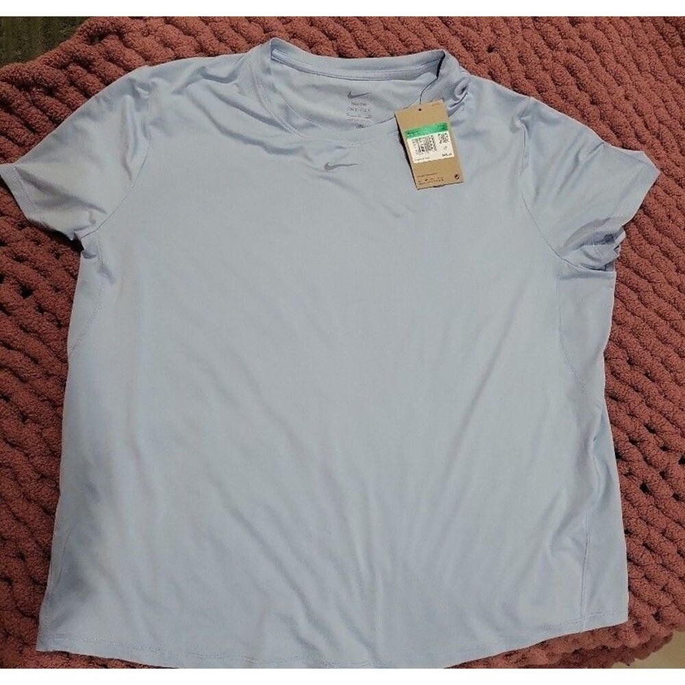 Nike Dri-FIT Women's Blue Lightweight Crew Neck Short Sleeve Logo T-Shirt
